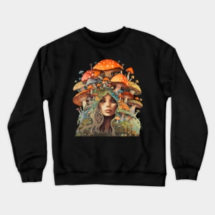 Mother of toadstools - Mother Earth Crewneck Sweatshirt